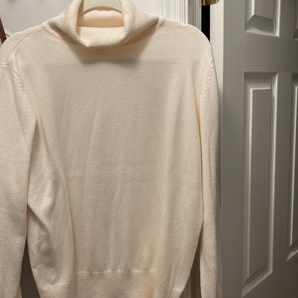 JM Collection Rivet-Detail Turtleneck Sweater, Eggshell - Picture 4 of 7